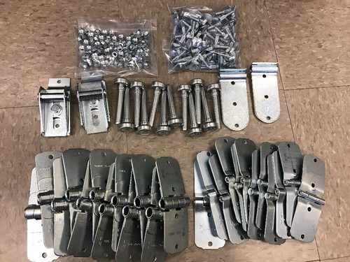 **OEM** 44 Piece TODCO Style Trailer Roll Up Door Hinges 1" Rollers Kit/Hardware