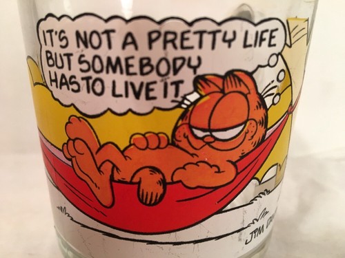 Glass Mugs Jim Davis MacDonalds Garfield Odie 1978 Vintage Collectibles McDonald