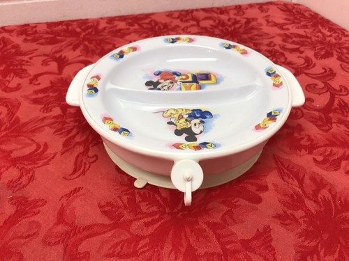 Vintage Baby Child's Food Warming Feeding Divided Dish Bowl Plastic
