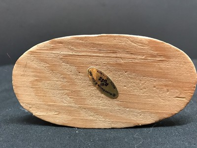 Vintage Russ Wooden Nativity Scene Christmas Ornament