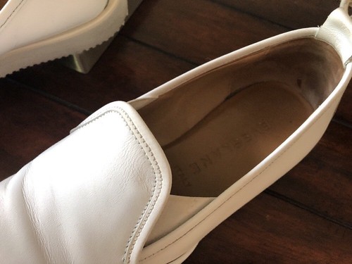 Everlane Leather Street Shoe, White, Made in Italy Size 5.5 M