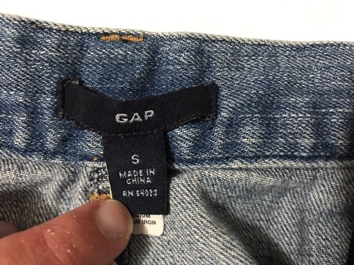 Gap Maternity Skirt Small Denim Pencil Full Panel Knee Length Front Slit