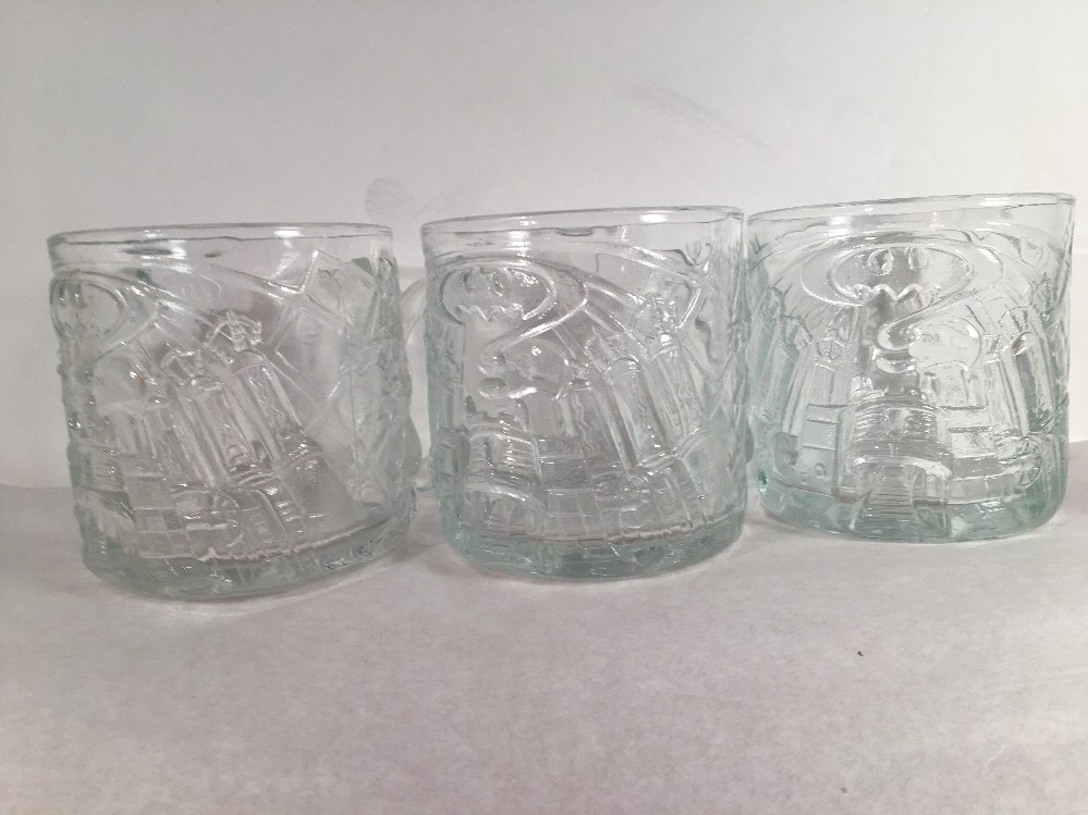 The Riddler McDonalds Batman Forever Collectors Mugs Lot of 3  USA 3 1/4
