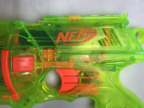 NERF N-Strike Maverick REV-6 Revolving Barrel Dart Blaster - Clear Sonic Green