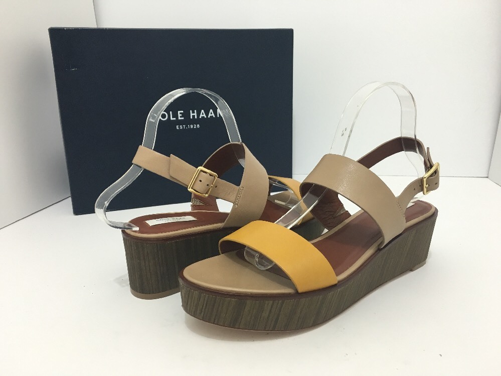 Cole Haan Cambon Women's Wedge Platform Heels Sandals SIZE US 9 M