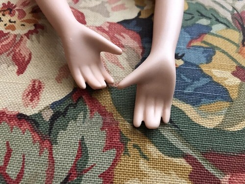 Vintage Porcelain Doll Arms Hands Parts Restore Repair Red Nails