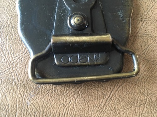 Vintage Gold Tone Brass Oden Inc. with Name John Belt Buckle Pre-owned