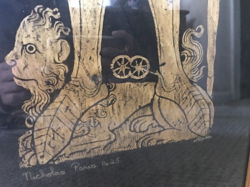 Original brass rubbing Nicholas.Paris 1425 S.T. Dyble -Cambridge England