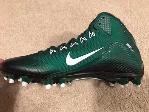 Nike Alpha Pro 2 Men 3/4 Football Lacrosse Cleats Green White Size 10