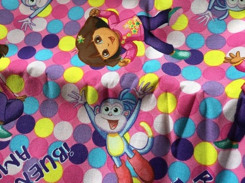 NEW 3 YD Dora the Explorer Best Friends Boots Dot One Hip Explorer Cotton Fabric