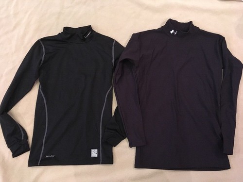 Nike Pro Combat Medium Under Armour Coldgear Mock Large Boys