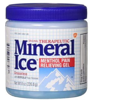 Therapeutic Mineral Ice Pain Relieving Gel, Greaseless Deep Cold Pain Reliever