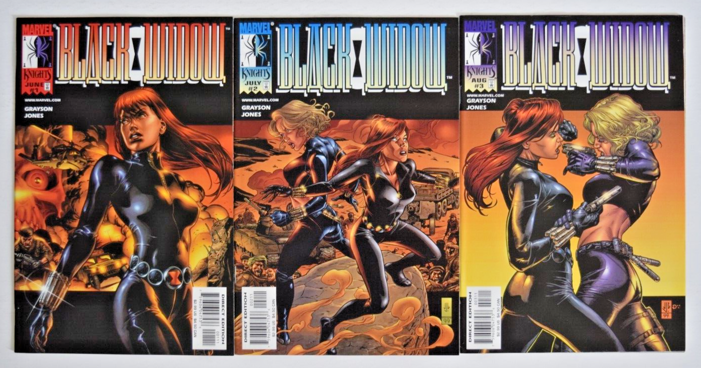 アメコミ・英語　BLACK WIDOW　全3巻セット　ブラック・ウィドウ BLACK WIDOW (1999) 3 ISSUE COMPLETE SET #1-3 MARVEL COMICS