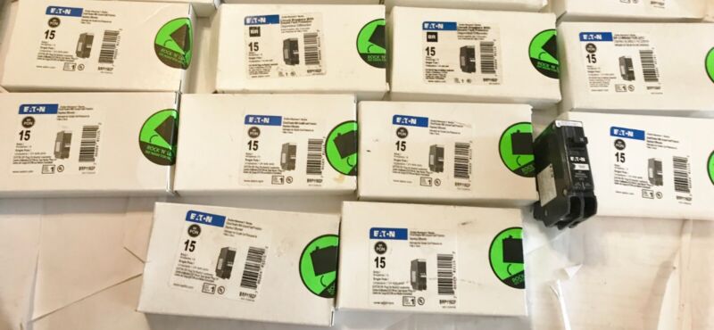 10 NEW IN BOX EATON CUTLER HAMMER BRP115GF 15A CIRCUIT BREAKERS GREAT PRICE!