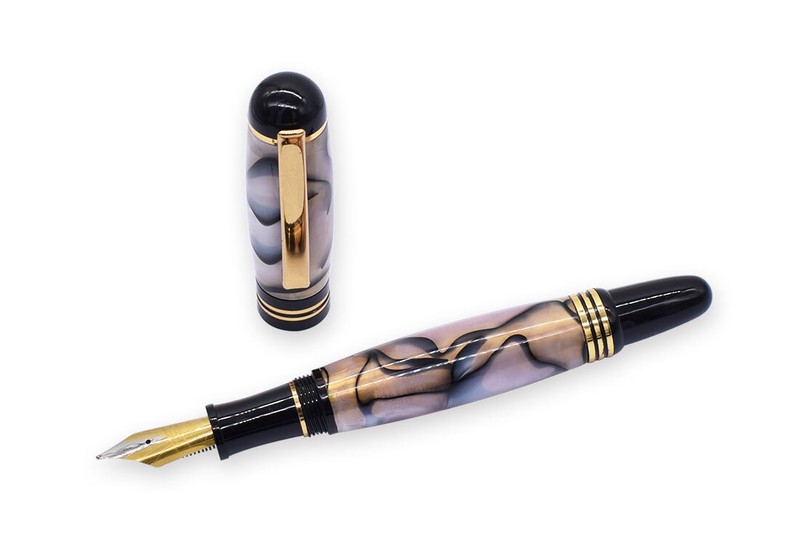 DIY Gold Churchill Fountain and Rollerball Pen Kits Woodturning Kits