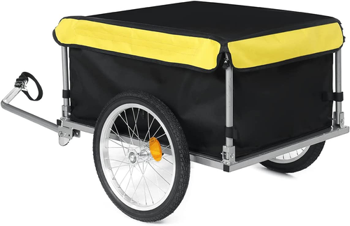 Bike Cargo Trailer Steel Carrier Storage Cart Wheel Runner 176lbs
