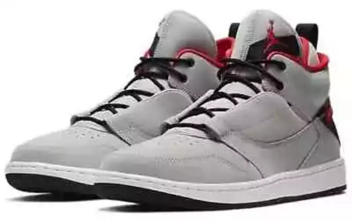 Nike Jordan Fadeaway Men's Shoes Wolf Grey University Red