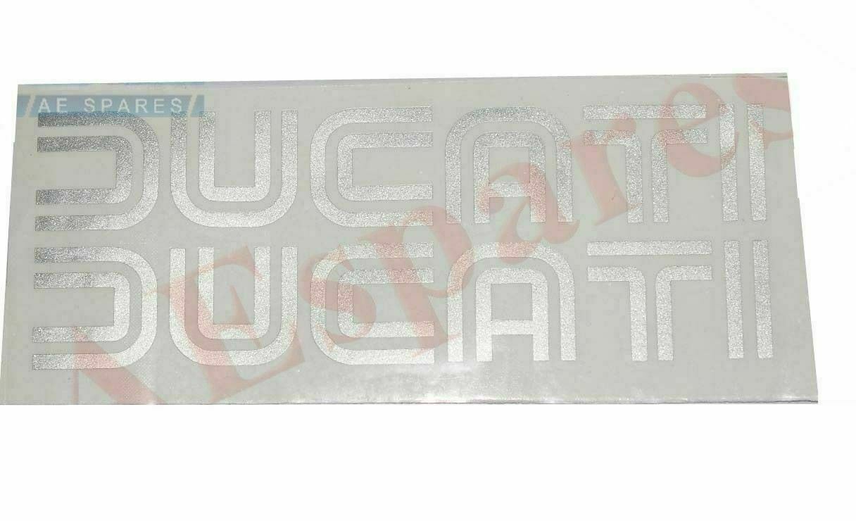 Ducati Petrol Fuel Tank Gray Sticker Decal 2 Units 