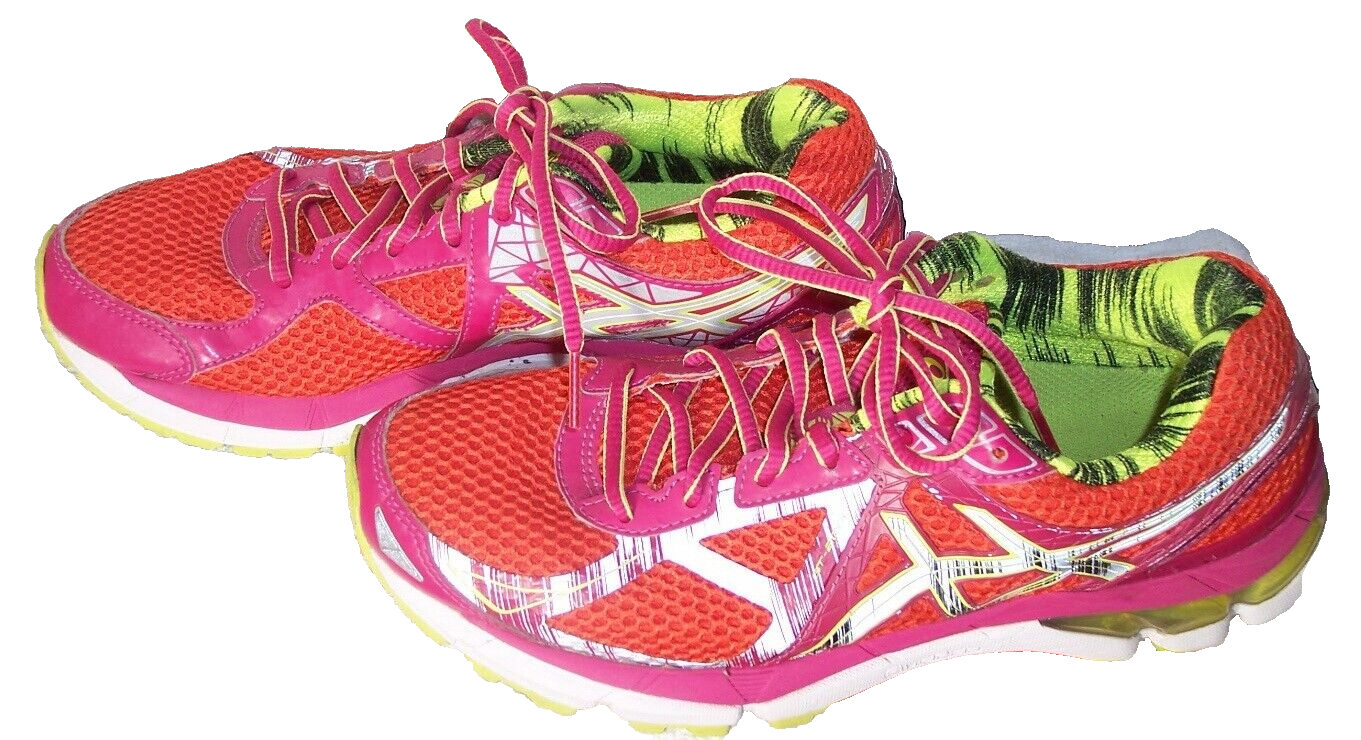 Asics GT 2000 sz 8 Red/Yellow Multi Color Running Shoes