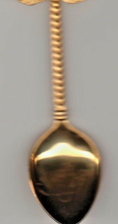 Oregon Coast Trip Sand Dollars Goldy Souvenir Spoon Gold Sand Dollar Good Luck