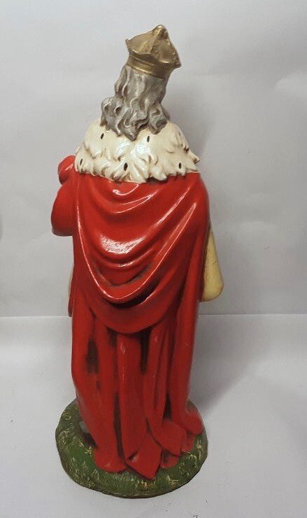 FONTANINI Paper Mache Nativity Figurine Wiseman Melchior Made in Italy