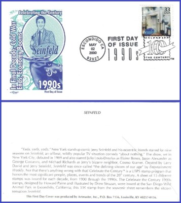 USA3 #3191c U/A ARTMASTER FDC   1990s Sienfeld Sitcom Sensation