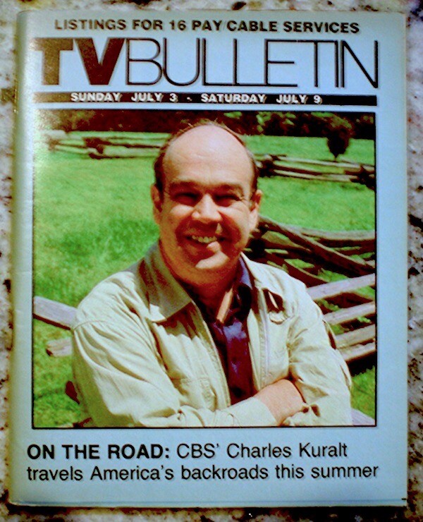 TV Guide 1983 Charles Kuralt On The Road CBS Regional TV Bulletin OC VG