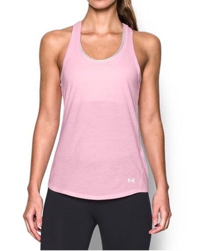 売れ筋商品|||アンダーアーマー Tシャツ レディース トップス HEATGEAR RIB TANK - Top - prime pink Under Armour Heatgear Run Sleeveless Racer Back Tank Top