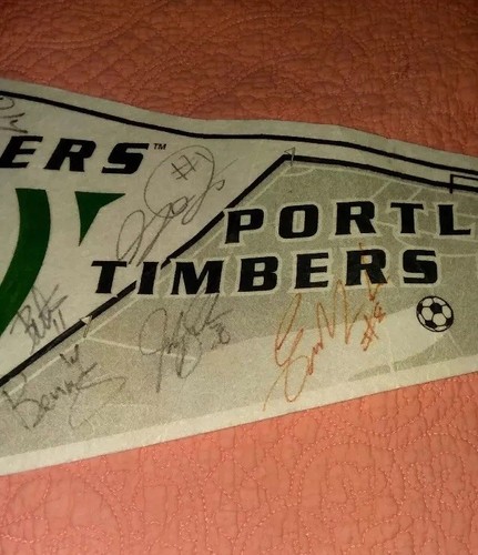 Portland Timbers Autographed Signed Pennant USL MLS Free Shipping