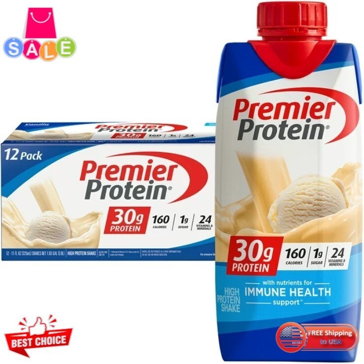 Premier Protein Shake, Vanilla, 30g Protein, 11 Fl Oz, 12 Ct