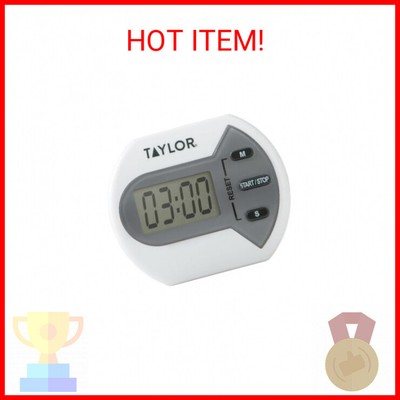 Taylor Digital Timer Counts Up and Down for School, Learning, Projects, and Kitc