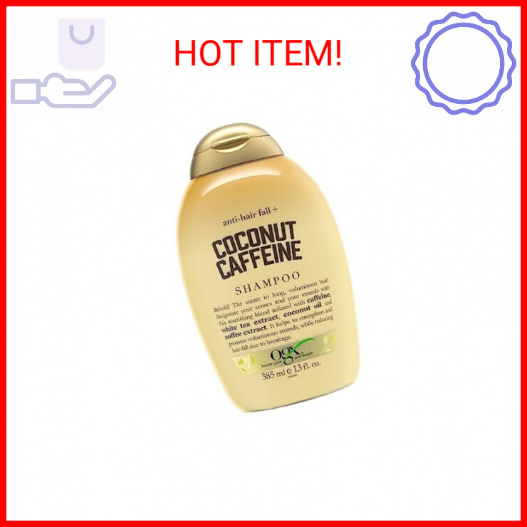 OGX Anti-Hair Fall + Coconut Caffeine Strengthening Shampoo with Caffeine, Cocon