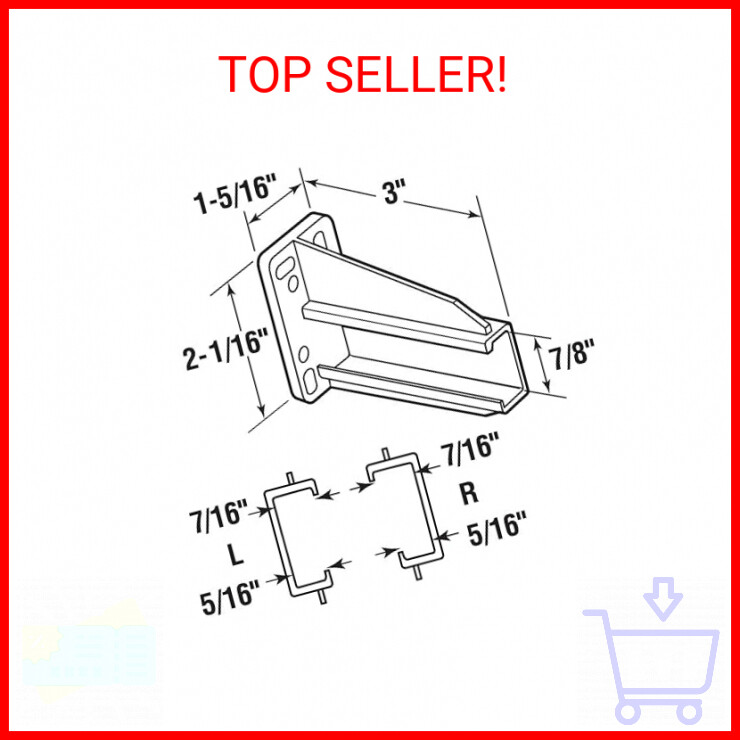 Prime-Line R 7227 Rear Drawer Track Back Plate &ndash; Support and Maintain Alignment