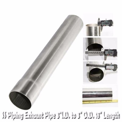Tailpipe Exhaust Pipe 3'' O.D. to 3'' I.D. 18'' Length Stainless Steel