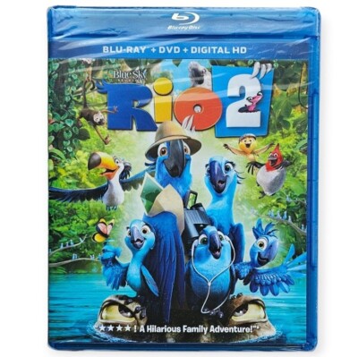 Rio 2 Blu-Ray DVD Digital HD 2-Disc Set Blue Sky Studios 2014 NEW Sealed