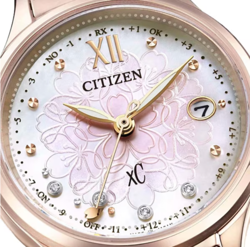 Pre-owned Citizen Cross Sea Xc Es9497-88x Hikari Collection Sakura Limited Model