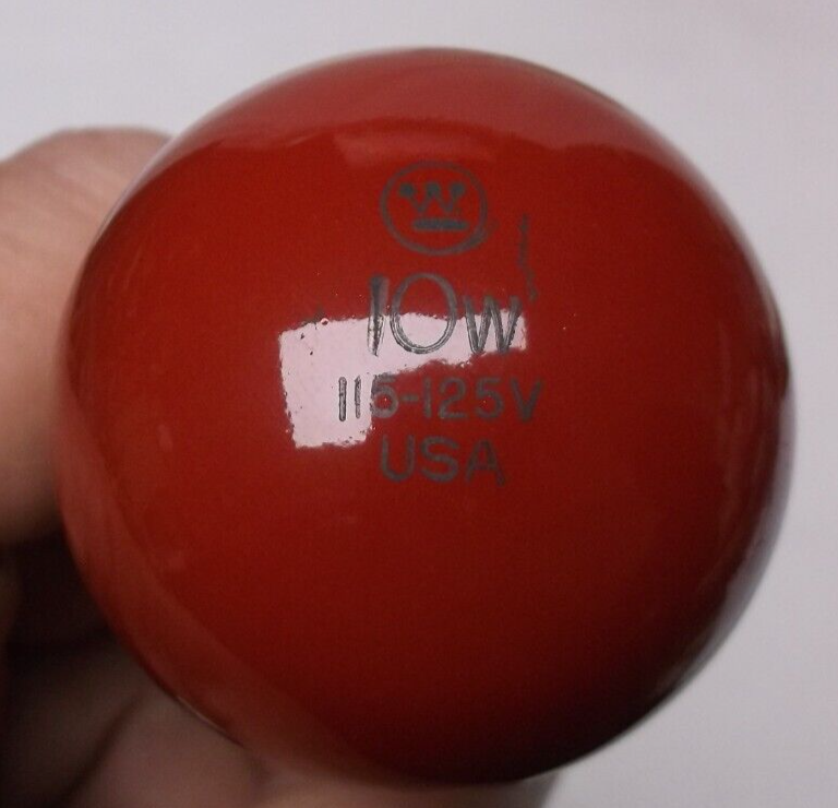 Westinghouse Red 10 Watt Light Bulbs Group of 8