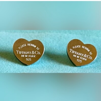 Return to New York Silver Small Heart & Co. Company earrings New 925 10mm