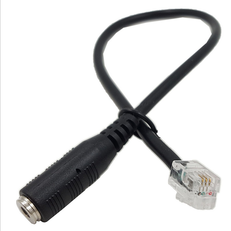 RJ9 RJ10 to 3.5mm Female Headset Adapter Cable Stereo Converter