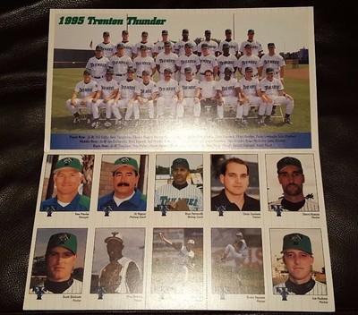 1995 TRENTON THUNDER MINOR LEAGUE TEAM FOLD-OUT w/ NOMAR GARCIAPARRA (RC)- RARE!