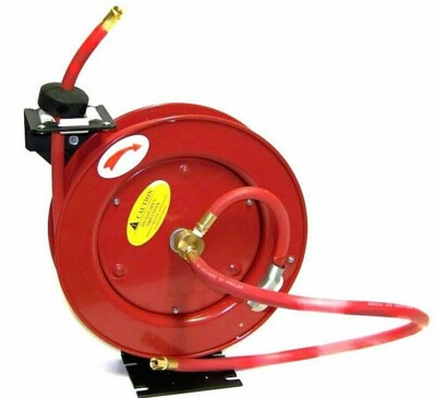 25FT 3/8" ID RETRACTABLE AIR HOSE WITH REEL HOSE AUTO REWIND