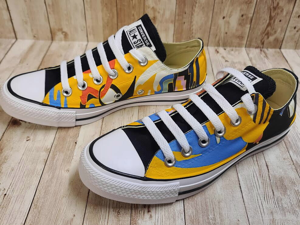 Pre-owned Converse Mac Miller Custom  Sneakers In Black