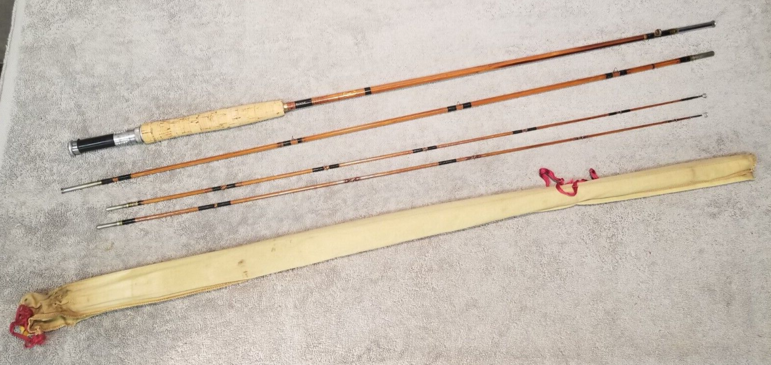 Vintage South Bend Fishing Fly Rod - (34-9' 3 piece bamboo)