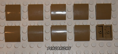 Lego Basic Technic 10x Bogen halbrund Schrägstein Dachstein 2x2 dark tan #15068