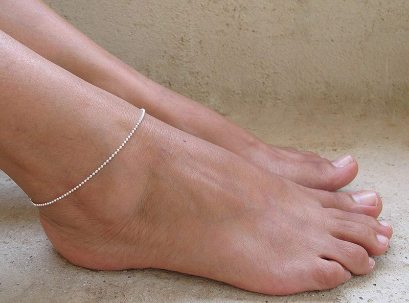 Sterling Silver Ball Chain Anklet
