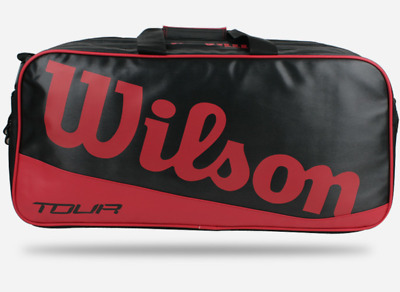 Wilson Tour Tour Rectangle 3 Racket Bag Tennis Bag Black/Red Color Authentic
