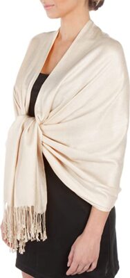 2PLY 78X28 Pashmina Solid Silk Shawl Wrap Cashmere Wool Feel Silky Stole Scarf