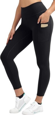 Ewedoos Yoga Pants Workout Gym Leggings with Pockets High Waisted Tummy Control