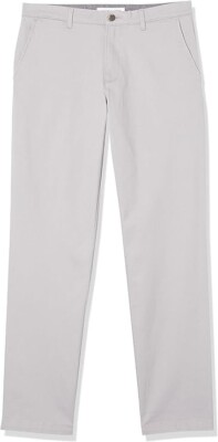 Amazon Essentials Slim Straight Chino Pants Men's Size W36xL34 Gray Casual NWOT