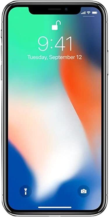 Apple iPhone X US Version 256GB Silver - Unlocked (Renewed